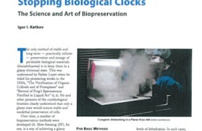 Protocols in slow freezing - from a new article in Bio Process magazine